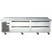 A Traulsen stainless steel chef base with four drawers.
