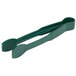 A pair of green polycarbonate flat grip tongs.