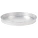 An American Metalcraft standard weight aluminum pizza pan with straight sides.