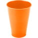 An orange plastic cup.