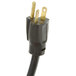 The black and gold power cord plug for an APW Wyott conveyor toaster.