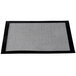 A black mesh mat on a white background.