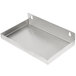 An Avantco stainless steel drip tray with a hole in the middle.