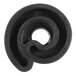 A black rubber spiral with a hole in the middle.
