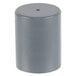 A grey cylindrical object with a cap on one end.