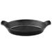 A black oval pan with handles.