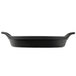 A black oval pan with handles.