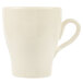 An Elite Global Solutions antique white melamine mug with a handle.