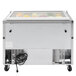 A Turbo Air 48" 2 door refrigerated sandwich prep table with glass lids on wheels.