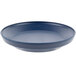 A dark blue Dinex Insul-Base meal delivery base with a rim.