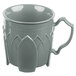 A sage grey Dinex insulated mug with a handle.