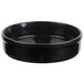 A black Dinex insulated soup bowl with a black lid.
