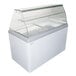 A white Excellence gelato dipping cabinet with glass top.