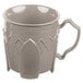 A gray Dinex latte mug with a handle.
