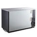 A black Beverage-Air back bar refrigerator with a white interior and open solid doors.