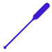 A blue plastic paddle with a long handle.
