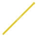 A yellow plastic stir stick with white text on it.