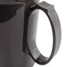 A black Cambro Harbor Collection insulated coffee mug with a handle.