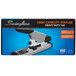A box of a black and gray Swingline 39005 heavy-duty stapler.