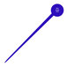 A blue stick with a blue disc on the end.