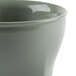 A close-up of a grey Cambro insulated bowl with a white lid.