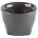 A gray Cambro insulated plastic bowl with a lid.