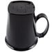 A black plastic Cambro insulated mug with a handle.