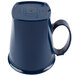 A navy blue Cambro insulated mug with a handle and lid.