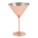 A GET copper and silver martini glass.