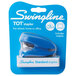 A packaged blue Swingline TOT stapler.