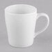 A white Libbey Porcelana mug with a handle.