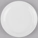 A Libbey Porcelana white porcelain plate with a white narrow rim.