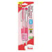 A pink package of 2 Pentel Twist-Erase CLICK mechanical pencils with pink ribbon on it.