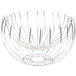 A Clipper Mill chrome plated iron wire basket with a spiral design.