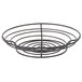 A black Clipper Mill round wire basket with a spiral design.