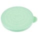 A close-up of a green Cambro shaker lid with a circular pattern of holes.