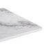 A white Thunder Group faux marble melamine serving board.