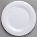 A white Carlisle melamine plate with a wide white rim.