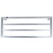 A Regency aluminum dunnage rack with four metal bars.