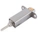 A metal door latch for a Cooking Performance Group convection oven.