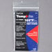 A plastic bag of 25 Taylor TempRite dishwasher test strips with a blue and red label.