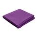 A folded purple Intedge table cover.