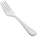 A 10 Strawberry Street Pearl stainless steel salad fork with a white handle.