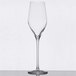 A clear Stolzle Exquisit Royal wine glass on a white table.