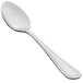 A 10 Strawberry Street stainless steel teaspoon with a silver handle on a white background.