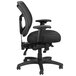 A black Eurotech office chair with black arms.