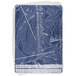 A plastic bag with a blue rectangular UNV15432 Top Bound Hanging Data Post Binder with a white label on it.