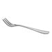 An Acopa Edgewood stainless steel fork with a long silver handle on a white background.