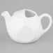 A Tuxton porcelain white teapot with no lid.