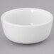 A close-up of a Tuxton Alaska bright white china bowl.
